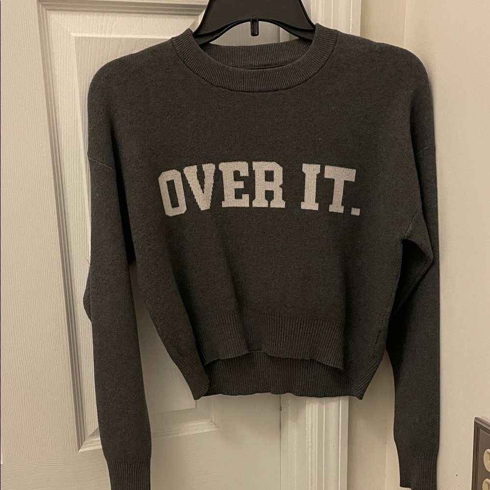 SO Charcoal 'Over It' Women's Sweater